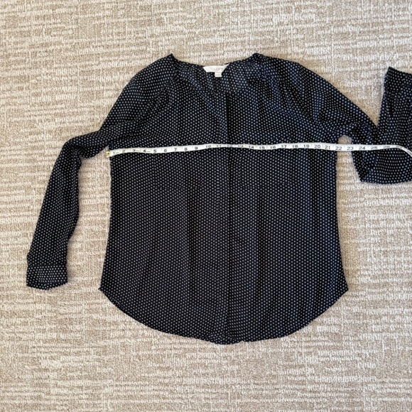 LOFT Polka Dot Button Down Blouse - Picture 3 of 5